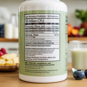Gut Harmony Probiotic – 50 Billion CFU with Prebiotics
