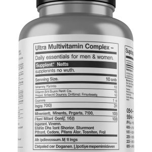 Supplement Facts - Ultra Multivitamin Complex – Daily Essentials for Men & Women